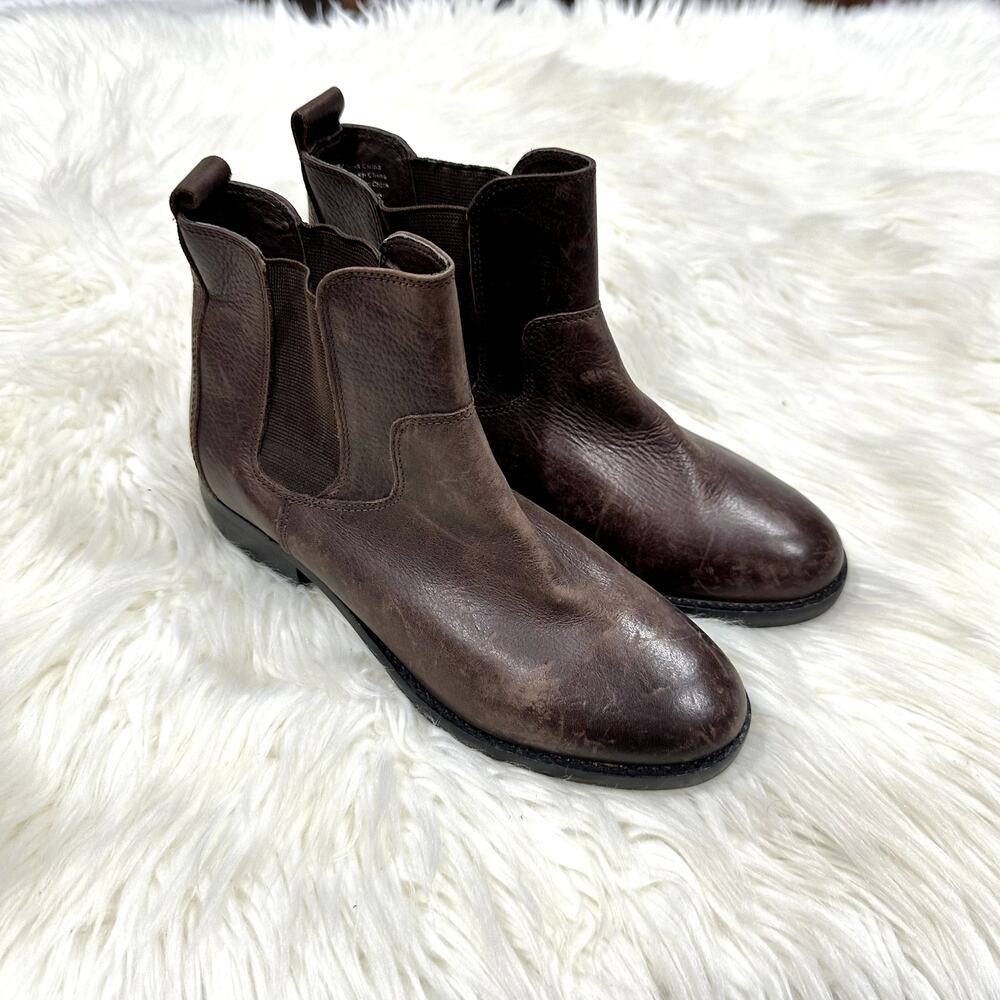 Shelly London Chelsea Leather Ankle Boots Sz 7
